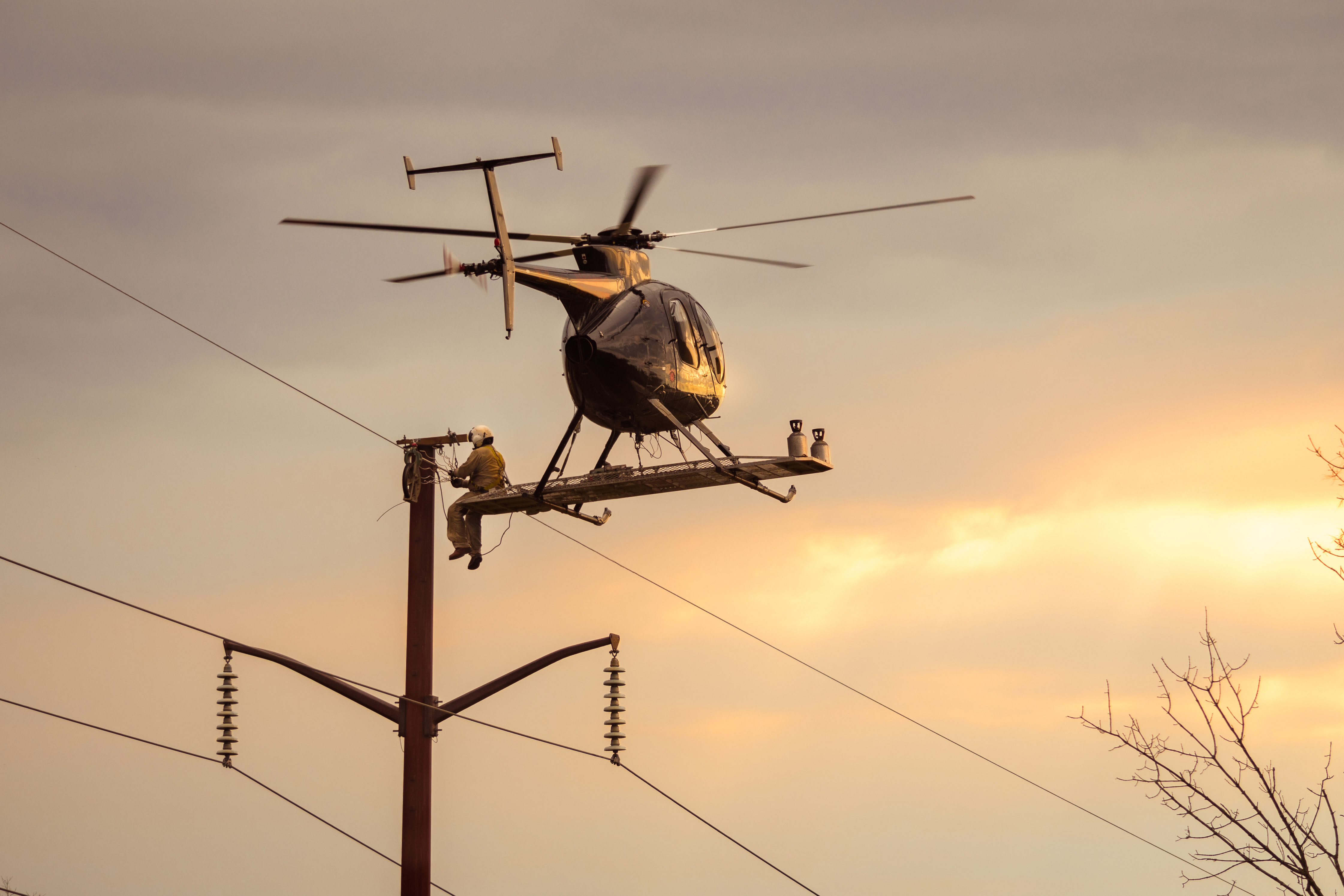 Baltimore Helicopter Pole Setting