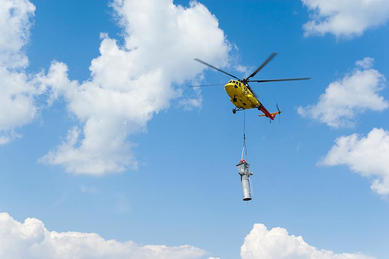 Tower Construction by Helicopter in Maryland